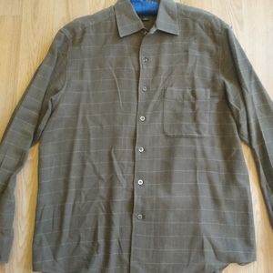Ermenegildo zenga button down cotton shirt large